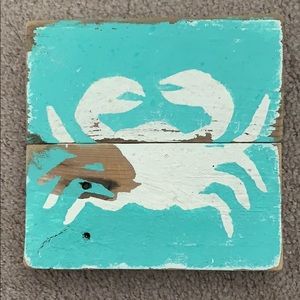 Reclaimed Wood Crab Artwork